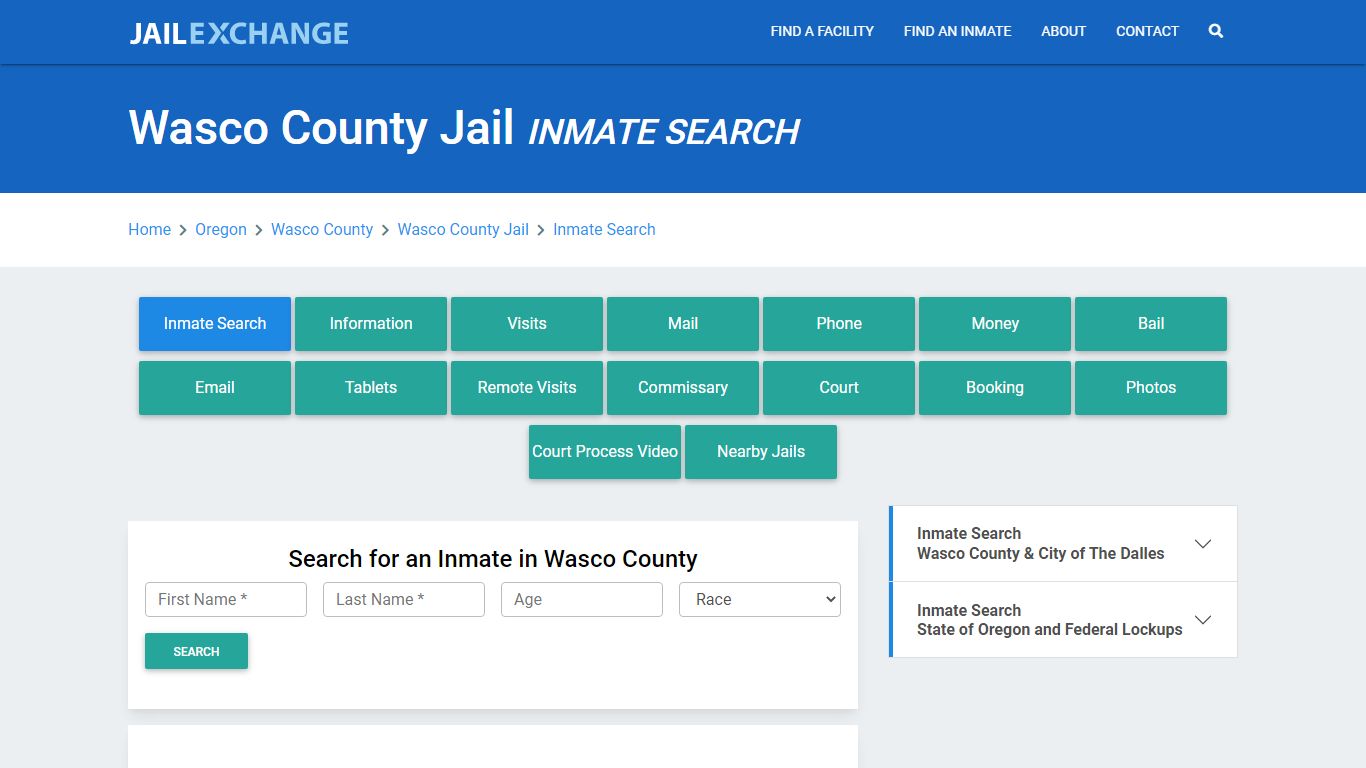 Wasco County Jail, OR Inmate Search: Roster & Mugshots