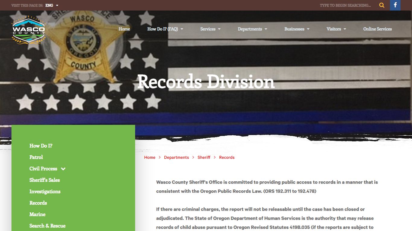 Records Division - Wasco County, Oregon